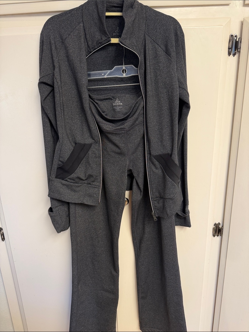 Prana Dark Charcoal Performance matching set.